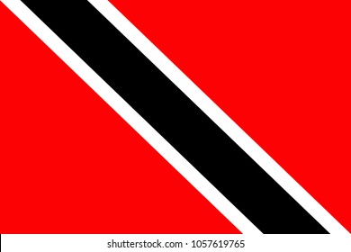 The Original Flag Of Trinidad and Tobago,Vector Illustration The Color Of The Original,  Official Colors and Proportion Correctly, Isolate White Background Label .EPS10 