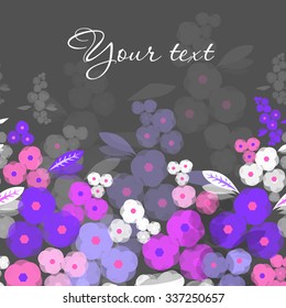 Original floral ?ard. Backdrop for your text. Vector illustration