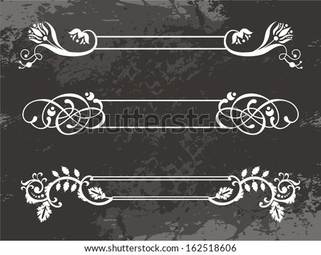 Original floral borders set 