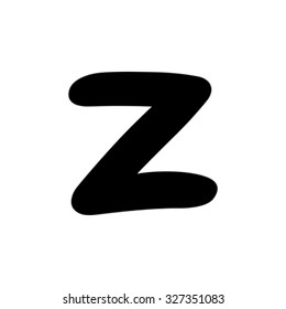 Original font, a funny fat small letter isolated on white, part of a full series