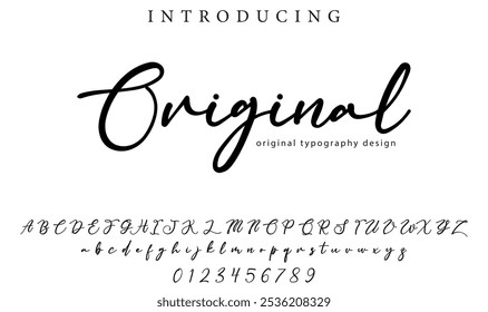 Original Font Stylish brush painted an uppercase vector letters, alphabet, typeface