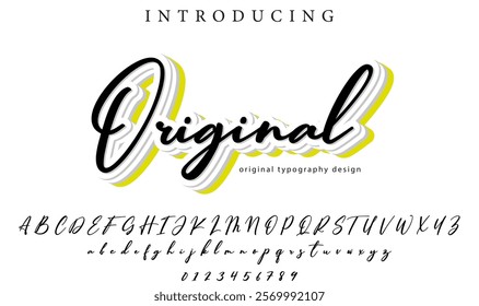 Original Font Stylish brush painted an uppercase vector letters, alphabet, typeface