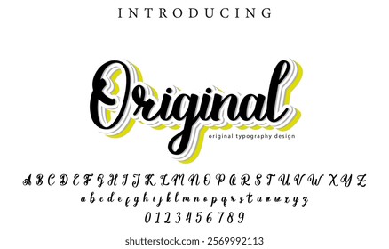 Original Font Stylish brush painted an uppercase vector letters, alphabet, typeface