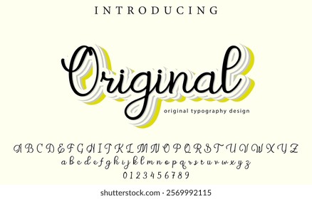 Original Font Stylish brush painted an uppercase vector letters, alphabet, typeface