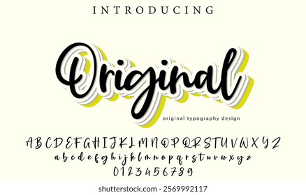 Original Font Stylish brush painted an uppercase vector letters, alphabet, typeface