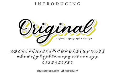 Original Font Stylish brush painted an uppercase vector letters, alphabet, typeface