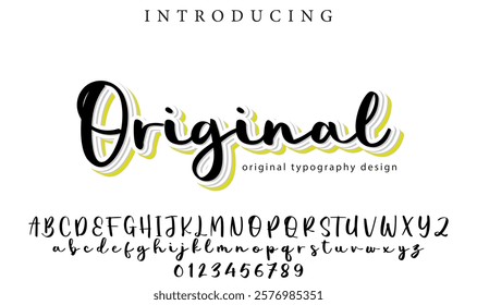 Original Font Stylish brush painted an uppercase vector letters, alphabet, typeface