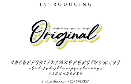 Original Font Stylish brush painted an uppercase vector letters, alphabet, typeface