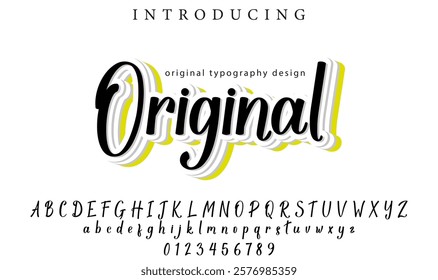 Original Font Stylish brush painted an uppercase vector letters, alphabet, typeface