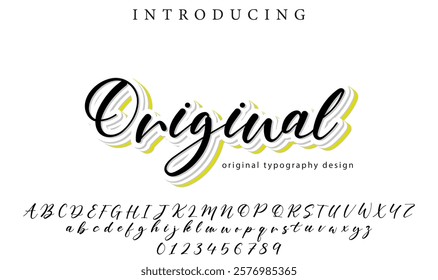 Original Font Stylish brush painted an uppercase vector letters, alphabet, typeface