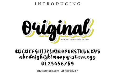 Original Font Stylish brush painted an uppercase vector letters, alphabet, typeface