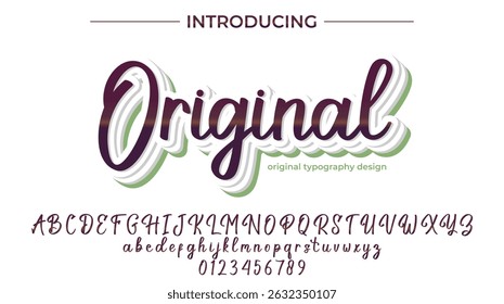Original Font Stylish brush painted an uppercase vector letters, alphabet, typeface