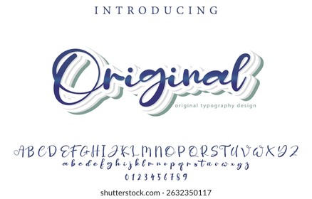 Pincel con estilo pintado con letras mayúsculas del Vector, alfabeto, tipografía