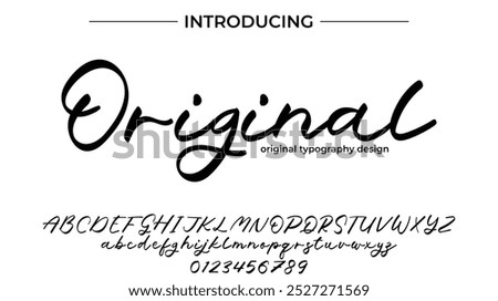 Original Font Stylish brush painted an uppercase vector letters, alphabet, typeface