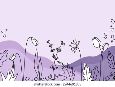 Original frame in delicate colors. Flat style. Vector illustration 