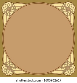 Original frame in modern style. Restrained colors. Vector illustration