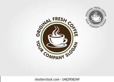 Original Fresh Coffee logo template are ideal for showing off your cafe, restaurant, dinner, catering etc. 