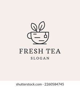 Original Fresh Tea Traditionelle Creative Idea Logo Konzept