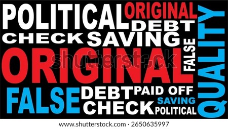 ORIGINAL full color text vector and some additions, elegant design of market inflation icons.