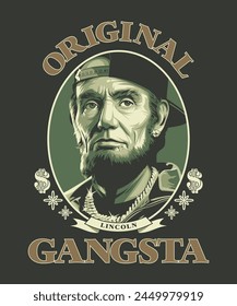 Original Gangsta Vintage Vector Illustration