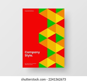 Original geometric pattern presentation concept. Amazing flyer vector design template.