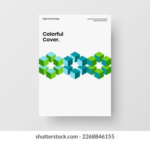 Diseño original del folleto de formas geométricas. Plantilla de diseño de vector A4 de volante único.