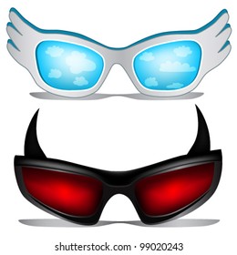 The original glasses with wings and horns