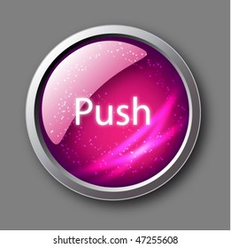 Original glossy button. Vector.