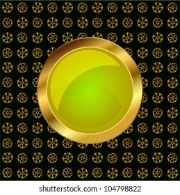 Original glossy button. Vector illustration. Luxury background.