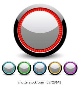 Original glossy buttons for web design. Vector.