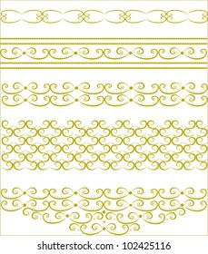 The original gold decorative patterns