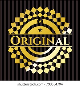 Original gold shiny emblem