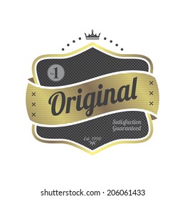 original gold vintage product label