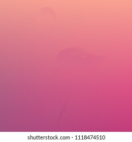 Original gradient flamingo background. Pink colored amazing texture. Gentle flamingo gradient. Colorful background with flamingo