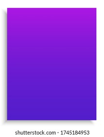 Original gradient mesh background. Beautiful backdrop with smooth and soft shadow. Vector illustration flyer. Violet trendy and easy editable colored banner template.