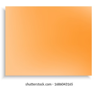 Original gradient mesh background. Flat backdrop with smooth and soft shadow. Vector illustration concept. Orange trendy and easy editable colored banner template.