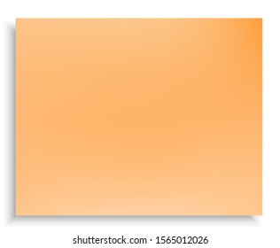 Original gradient mesh background. Minimal backdrop with smooth and soft shadow. Vector illustration pastel. Orange trendy and easy editable colored banner template.