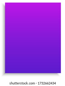 Original gradient mesh background. Minimal backdrop with smooth and soft shadow. Vector illustration pastel. Violet trendy and easy editable colored banner template.