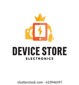 Original Graphic Iconic Logo Design for accessory hardware computer parts store, device electronics phone repair store, gadget online website, technological exhibition etc.  