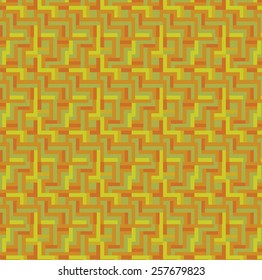 Original green - terracotta background rectangles and lines. Geometric illustration.