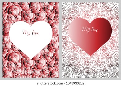 original greeting card for different occasions in red and white