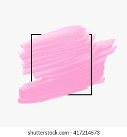 Original grunge abstract background brush paint texture design acrylic stroke poster illustration vector. Original rough paper hand painted vector. Perfect design for headline, logo and banner. 