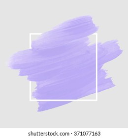 Original grunge brush paint texture design acrylic stroke poster over square frame vector. Original rough paper hand painted vector. Perfect design for headline, logo and banner. 