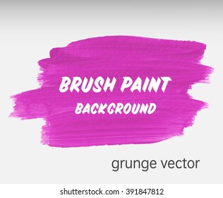 Original grunge brush paint texture design acrylic stroke poster vector illustration. Original rough paper hand painted vector. Perfect design for headline, logo and banner.