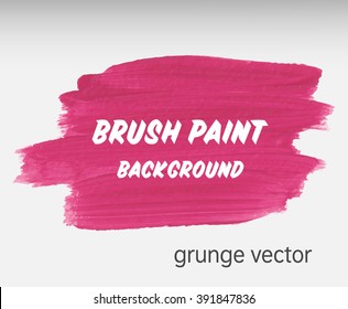 Original grunge brush paint texture design acrylic stroke poster vector illustration. Original rough paper hand painted vector. Perfect design for headline, logo and banner.