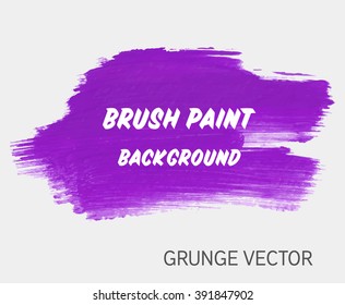 Original grunge brush paint texture design acrylic stroke poster vector illustration. Original rough paper hand painted vector. Perfect design for headline, logo and banner.