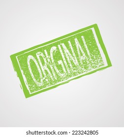 Original Grunge Green  Rubber Stamp isolated on white Background for your Design. Vector illustration.