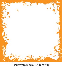 Original grunge square vector borders and orange color