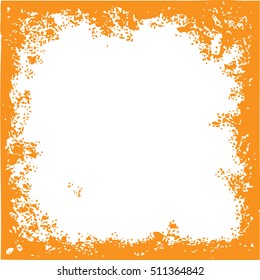 Original grunge square vector borders and orange color