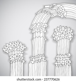 Fondo abstracto dibujado a mano original, vector eps10 ilustración